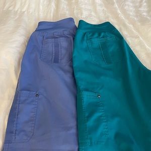 2 pairs of Healing Hands Yoga scrub pants size medium.